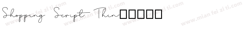 Shopping Script Thin字体转换